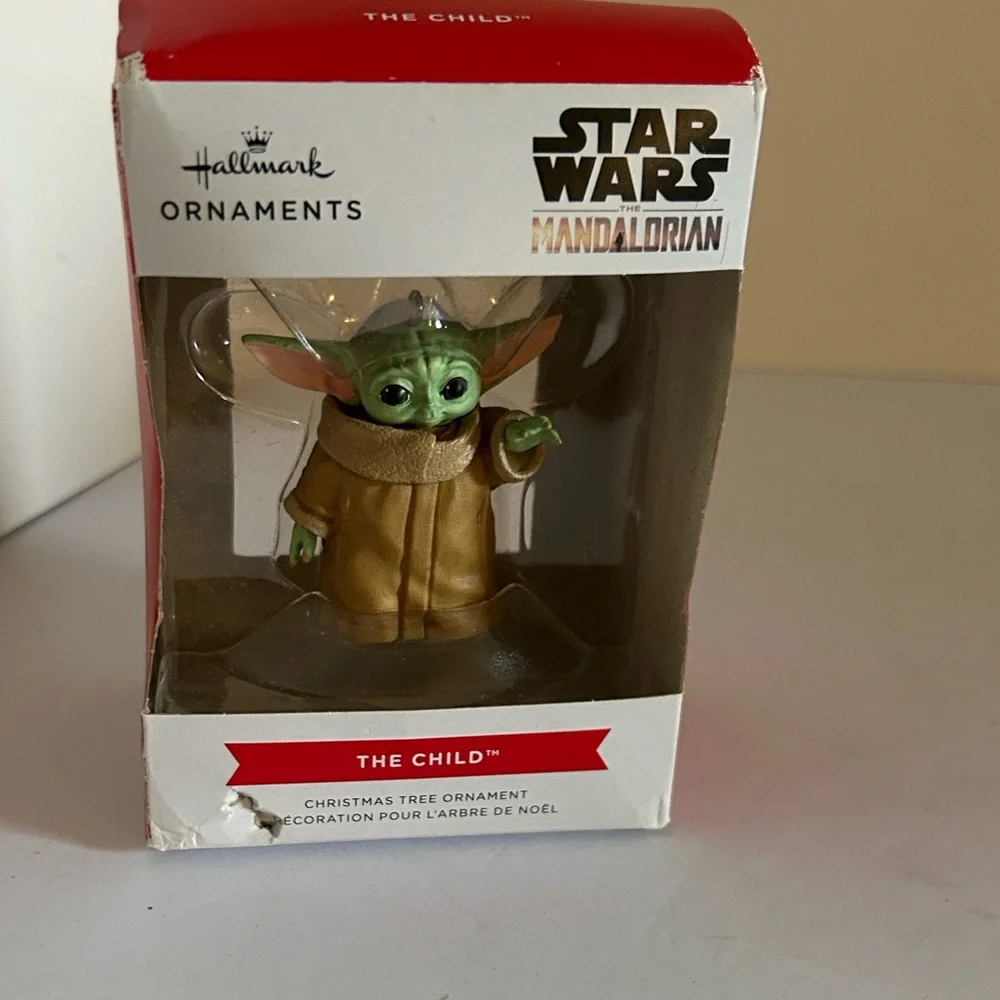 NIB Hallmark Ornament Star Wars Mandalorian The Child. Never opened. Box dented